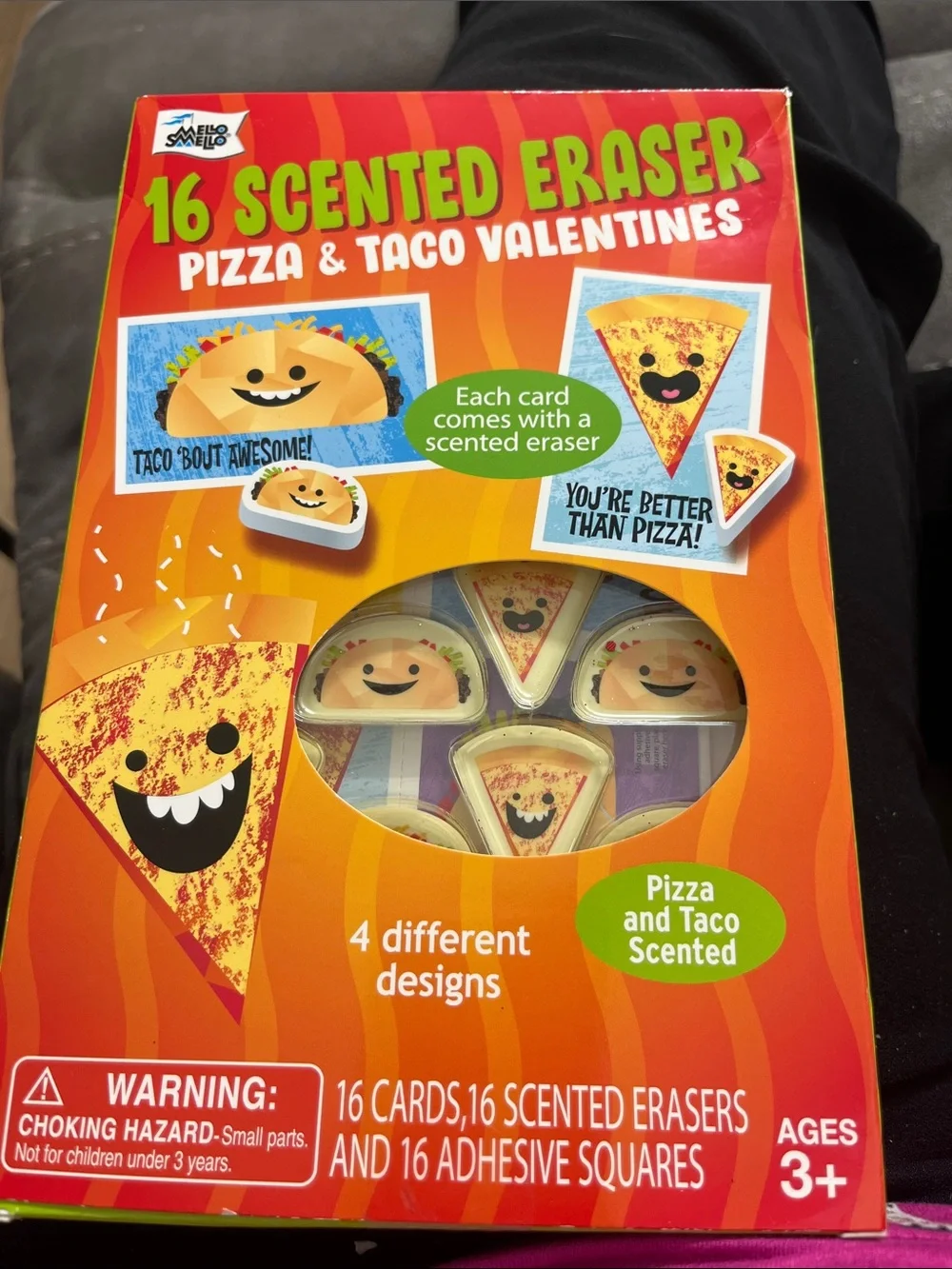 Pizza & Taco Scented Erasers - Orange - 16 Pack